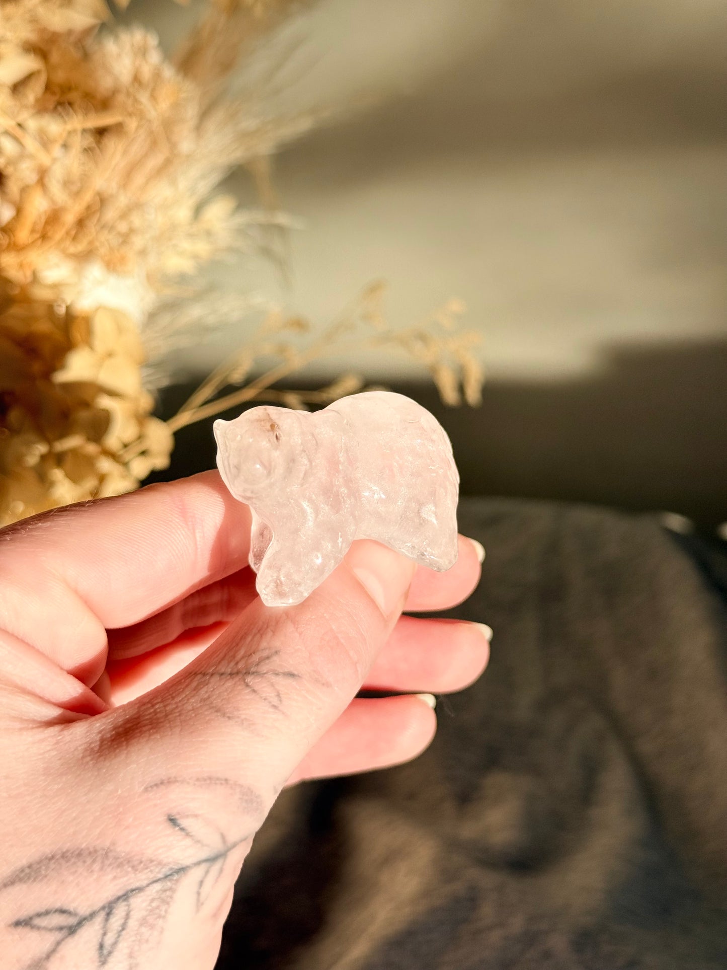 Clear Quartz Bear