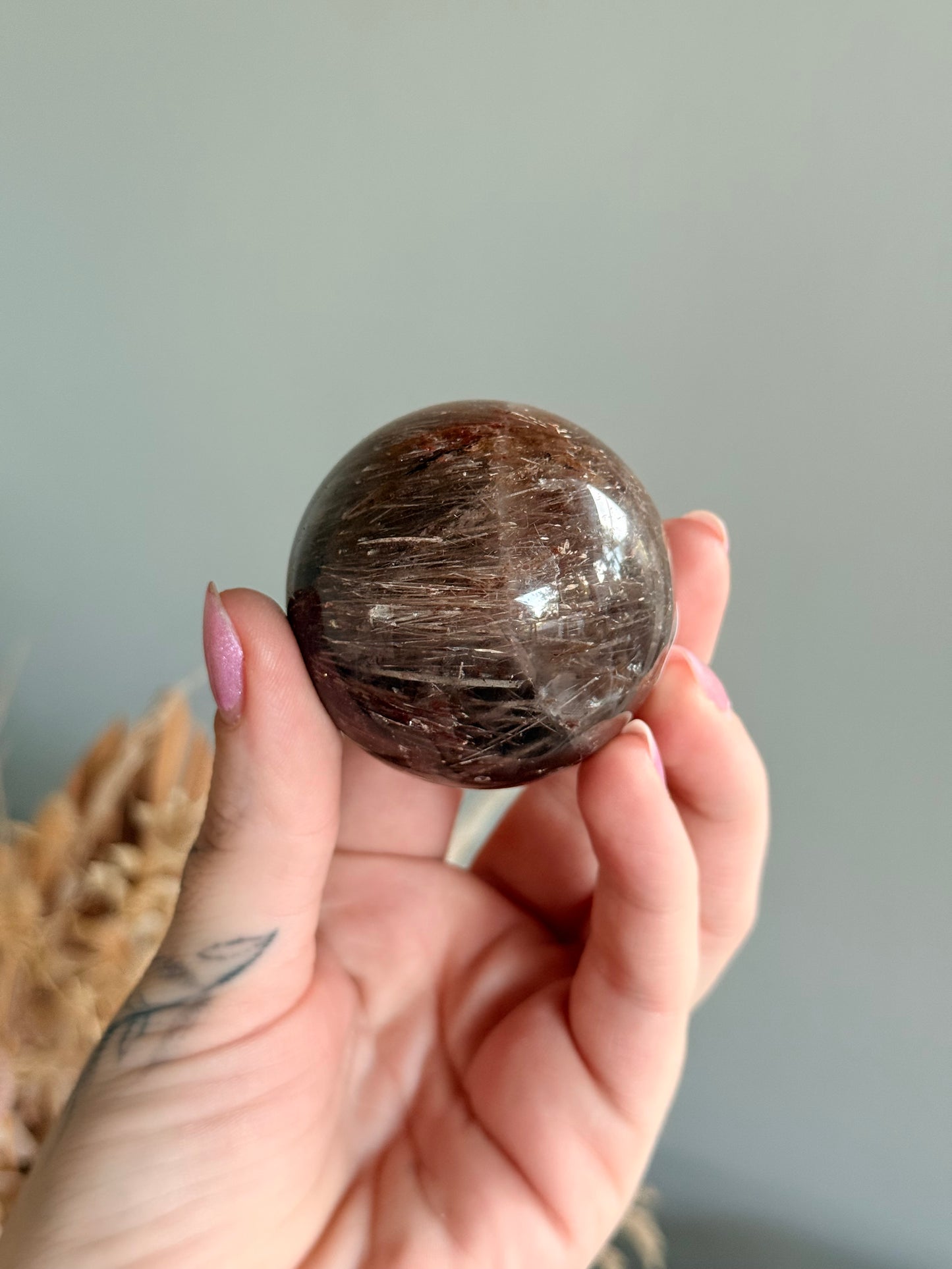 Rutilated Quartz Sphere