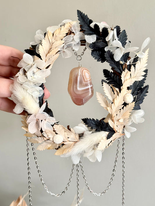 12cm Peach Agate Wreath