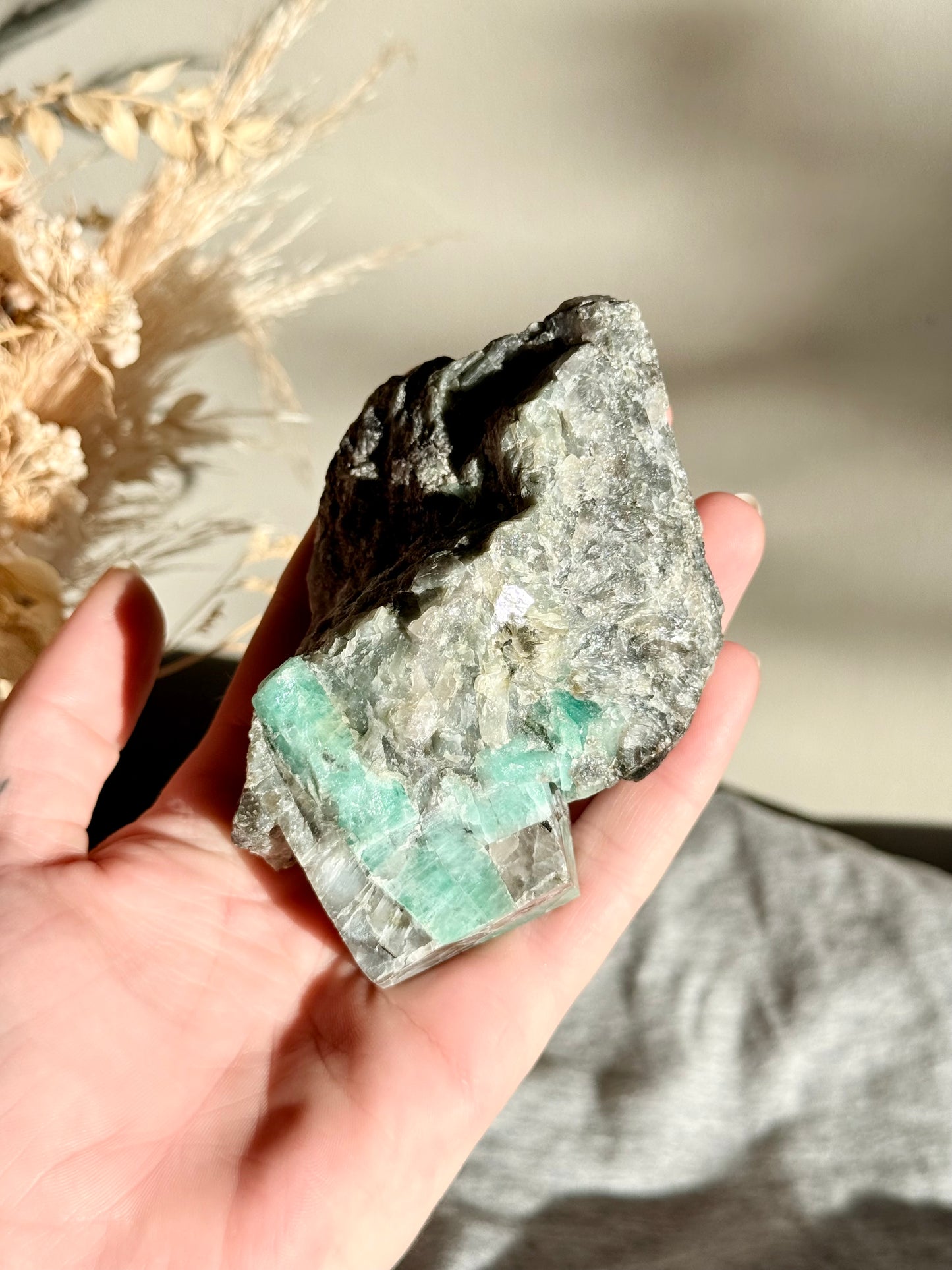 Raw Emerald in Matrix