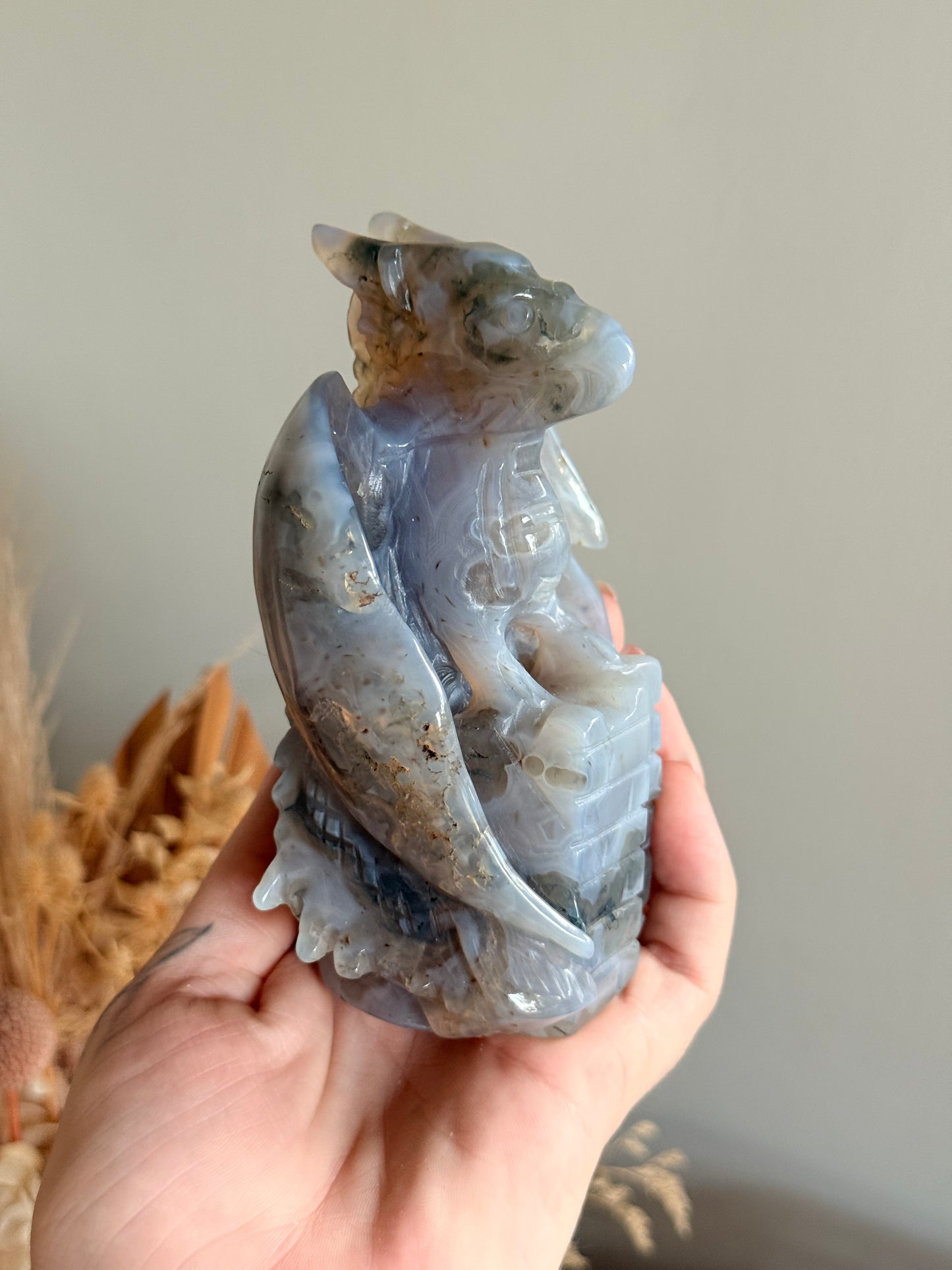 Moss Agate Dragon