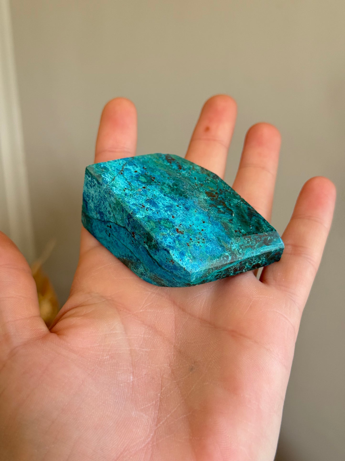Chrysocolla with Dioptase Freeform