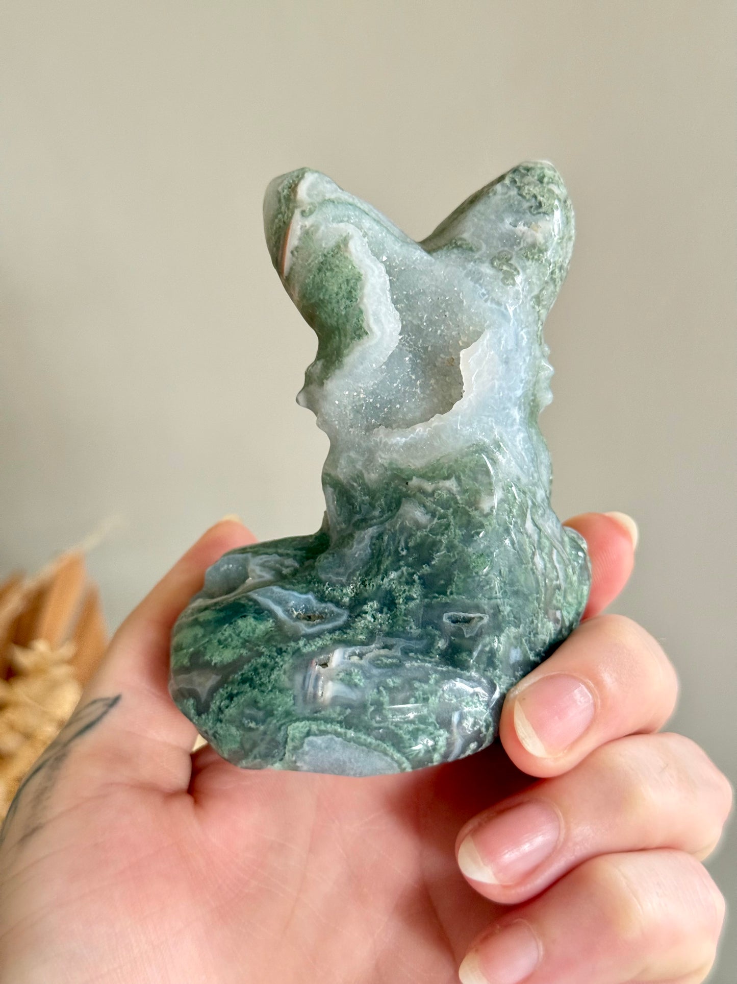 Moss Agate Fox