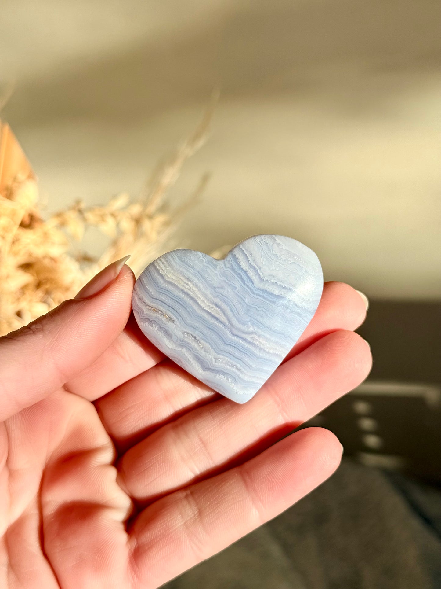 Blue Lace Agate Heart