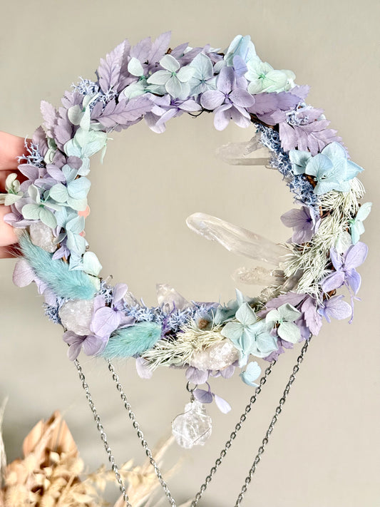 15cm Quartz Points Wreath