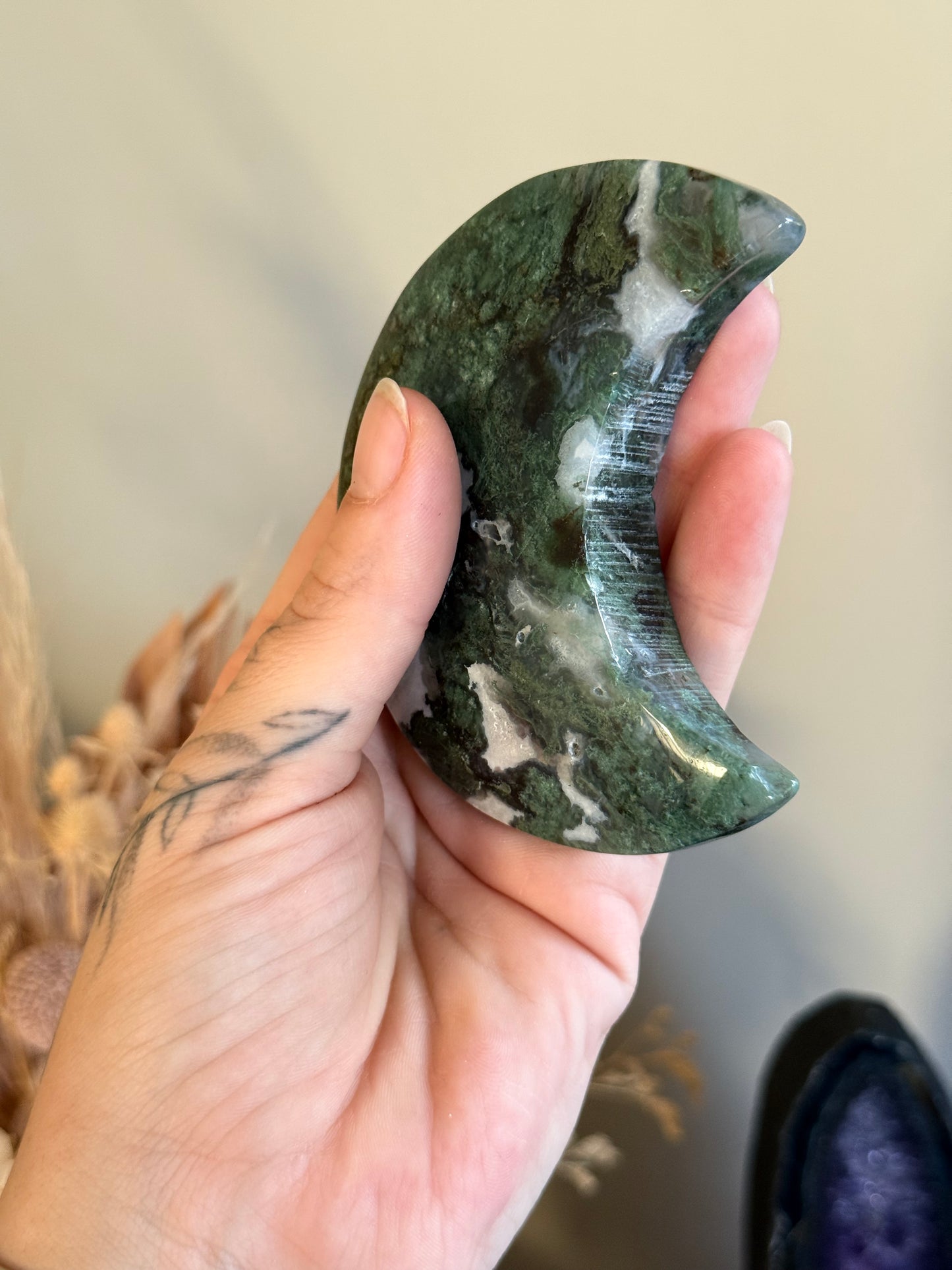 Moss Agate Moon