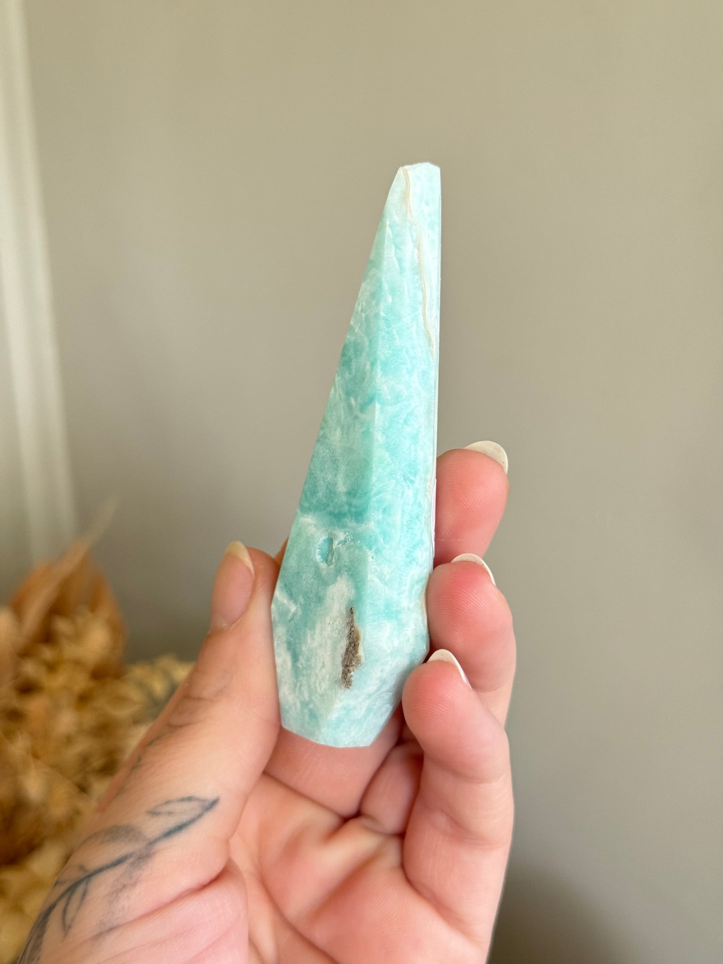 Blue Aragonite Flame