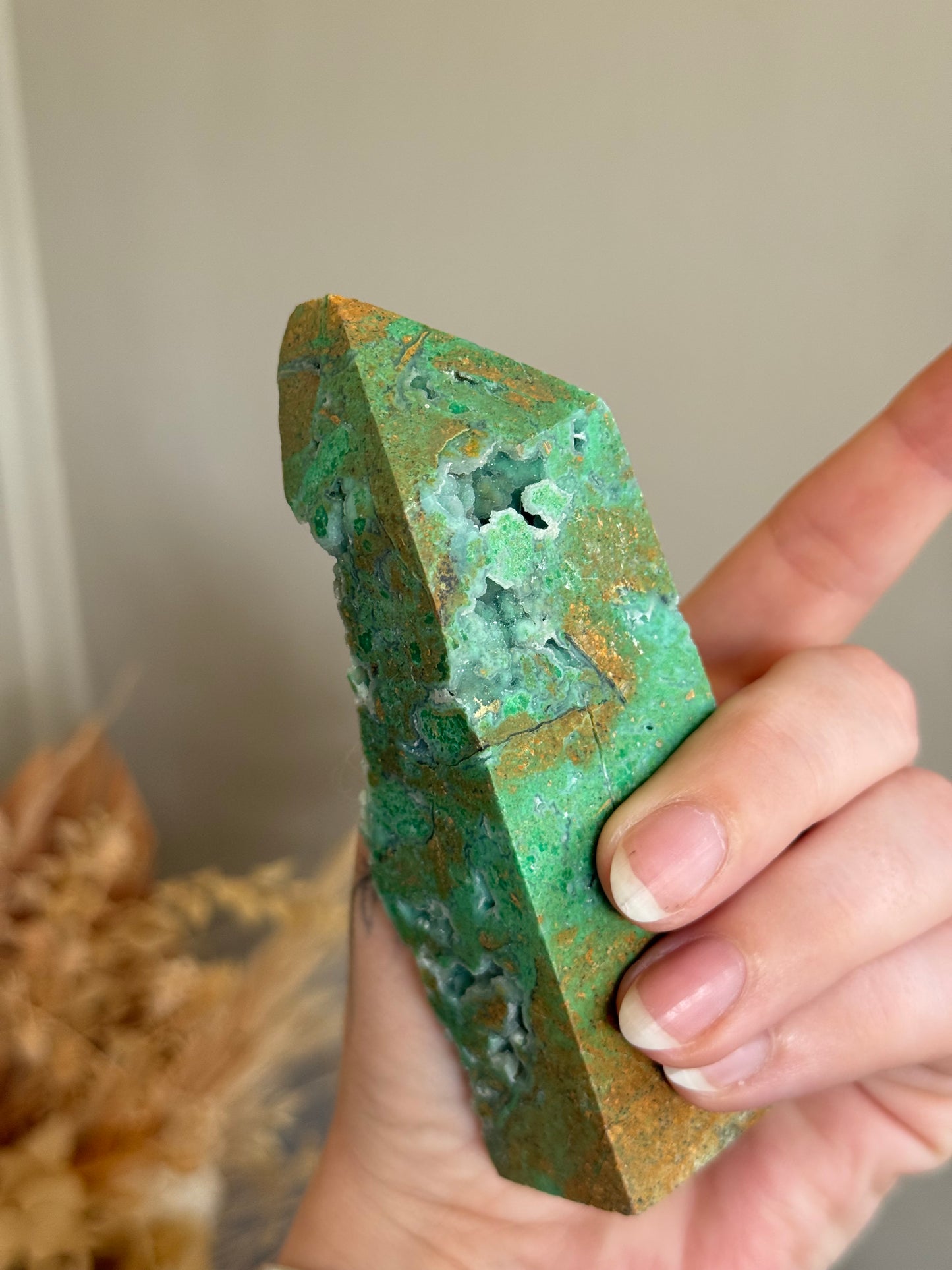 Turquoise with Sphalerite Point