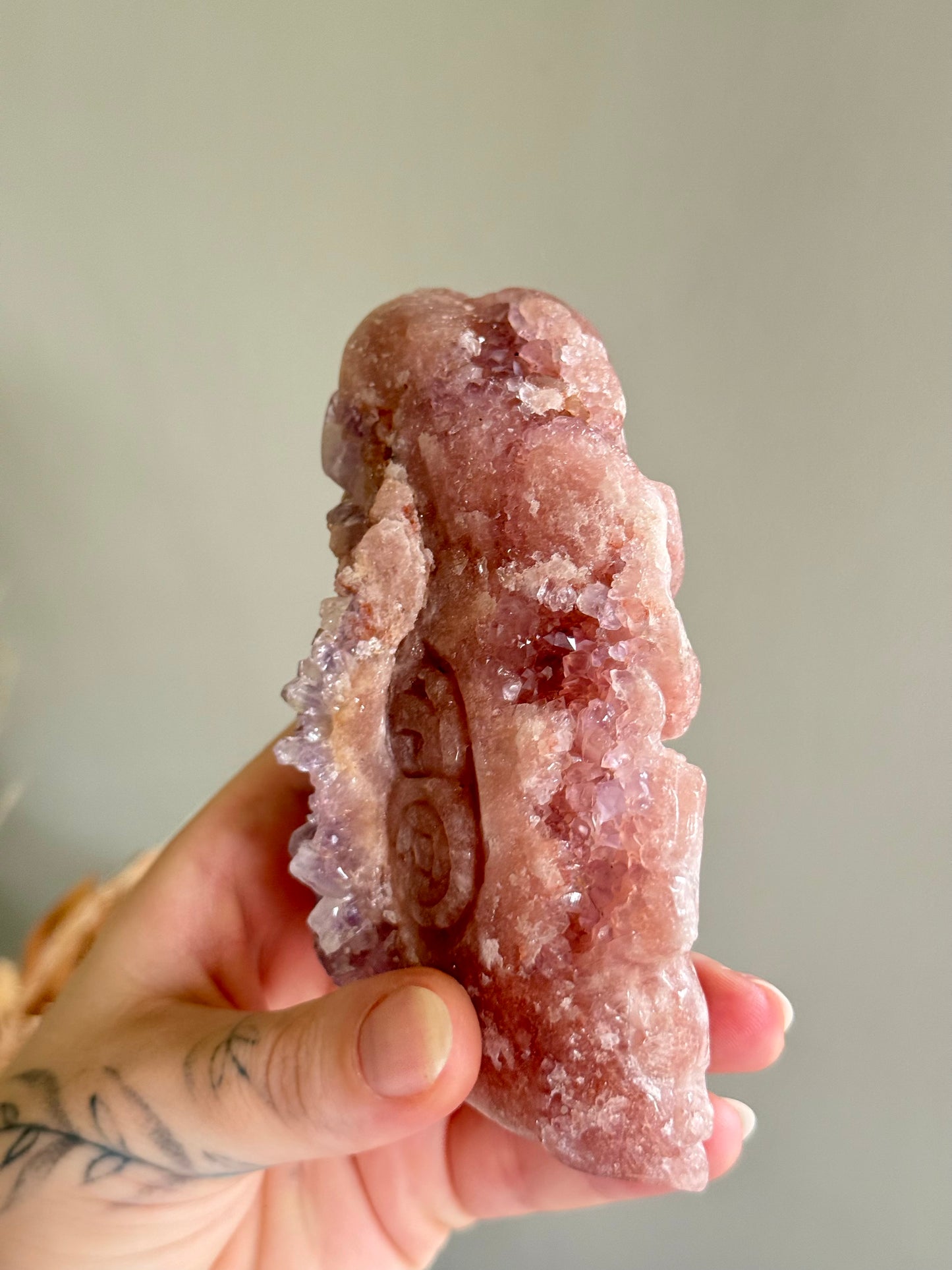 Pink and Purple Amethyst 9 Tail Fox