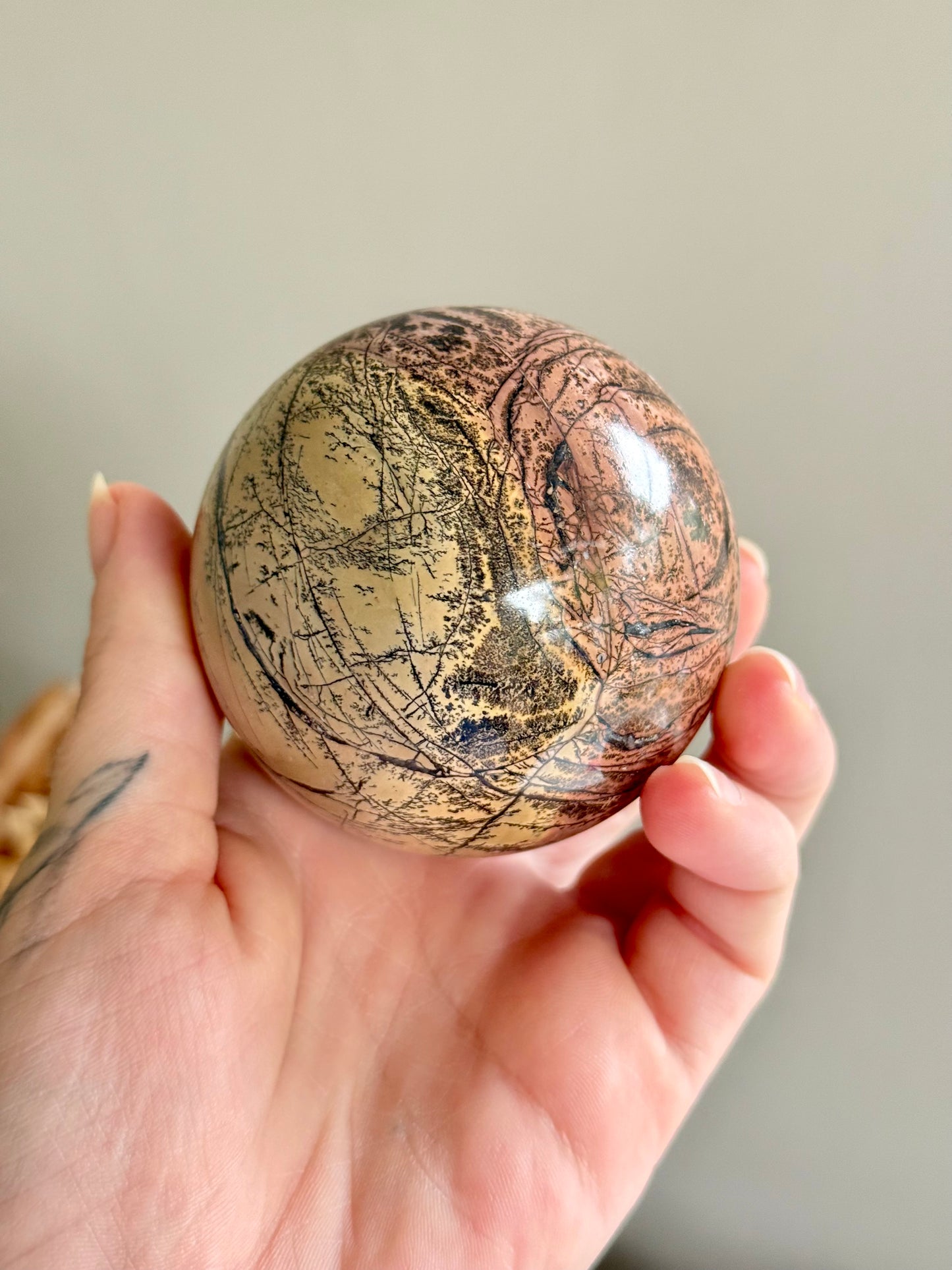 Sunset Picture Jasper Sphere
