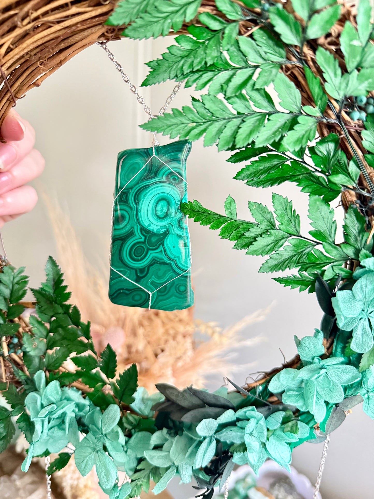 25cm Malachite Wreath