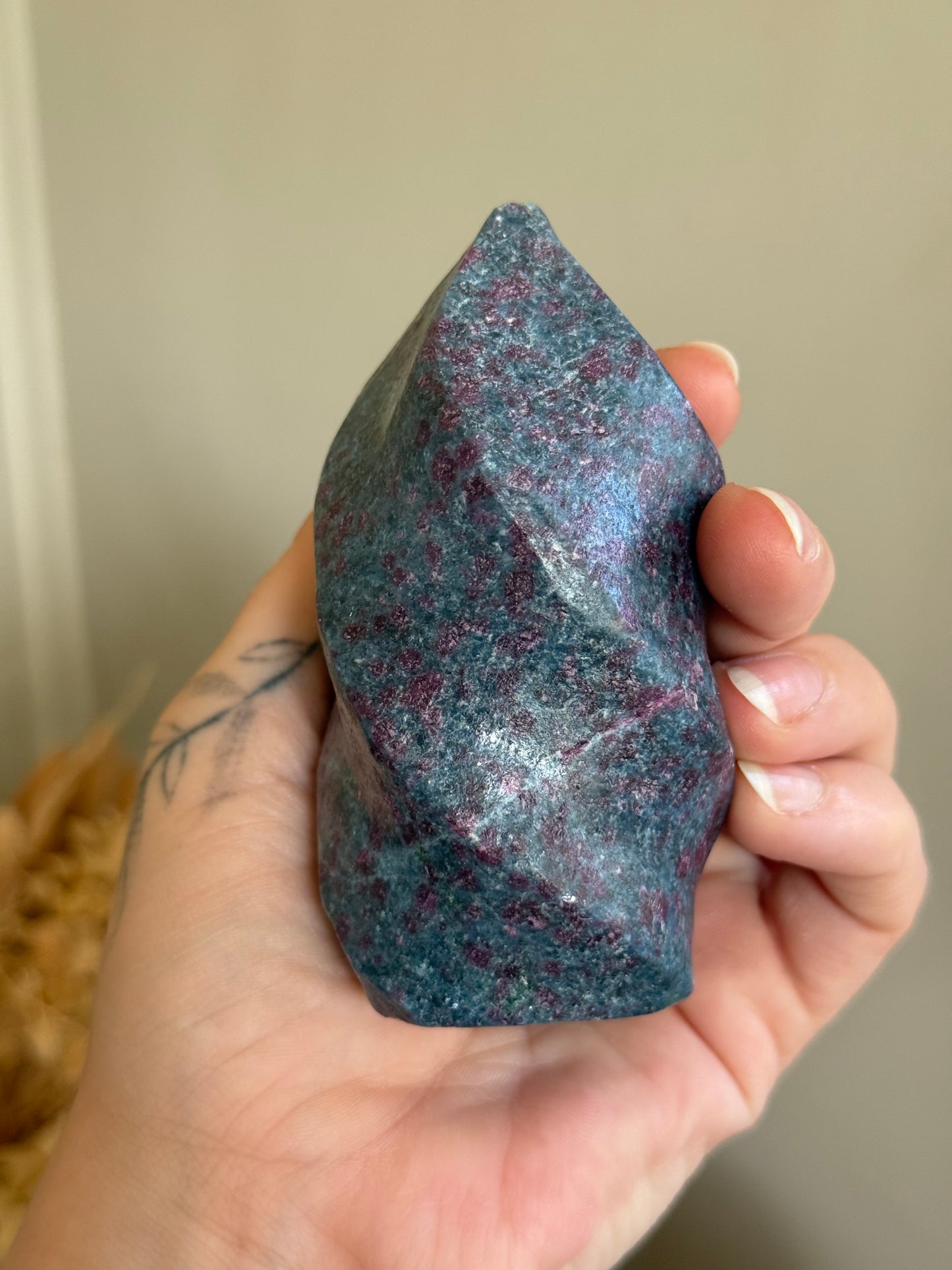 Ruby in Kyanite with Fuschite Flame