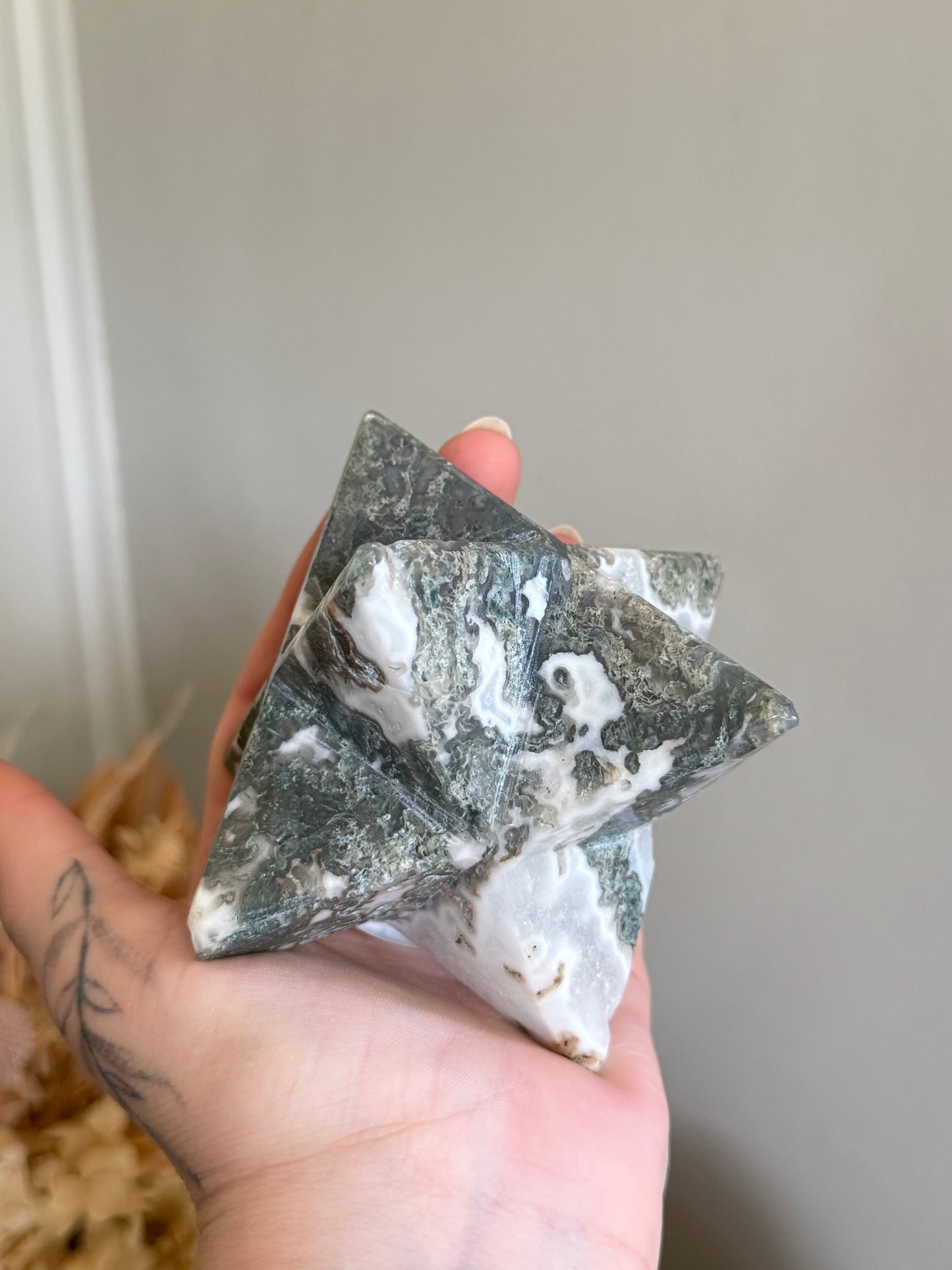 Moss Agate Merkabah