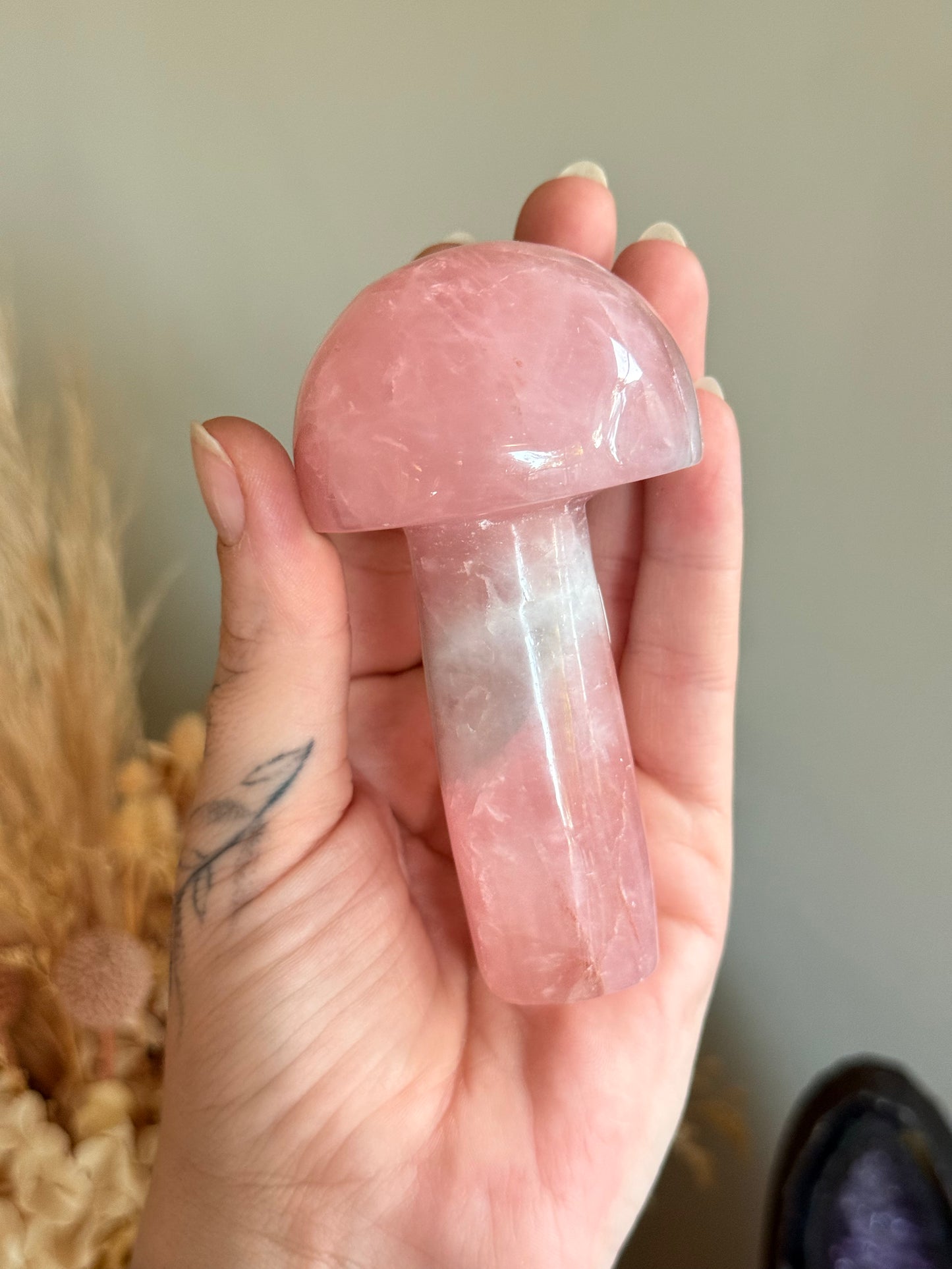 Rose Quartz Mushroom