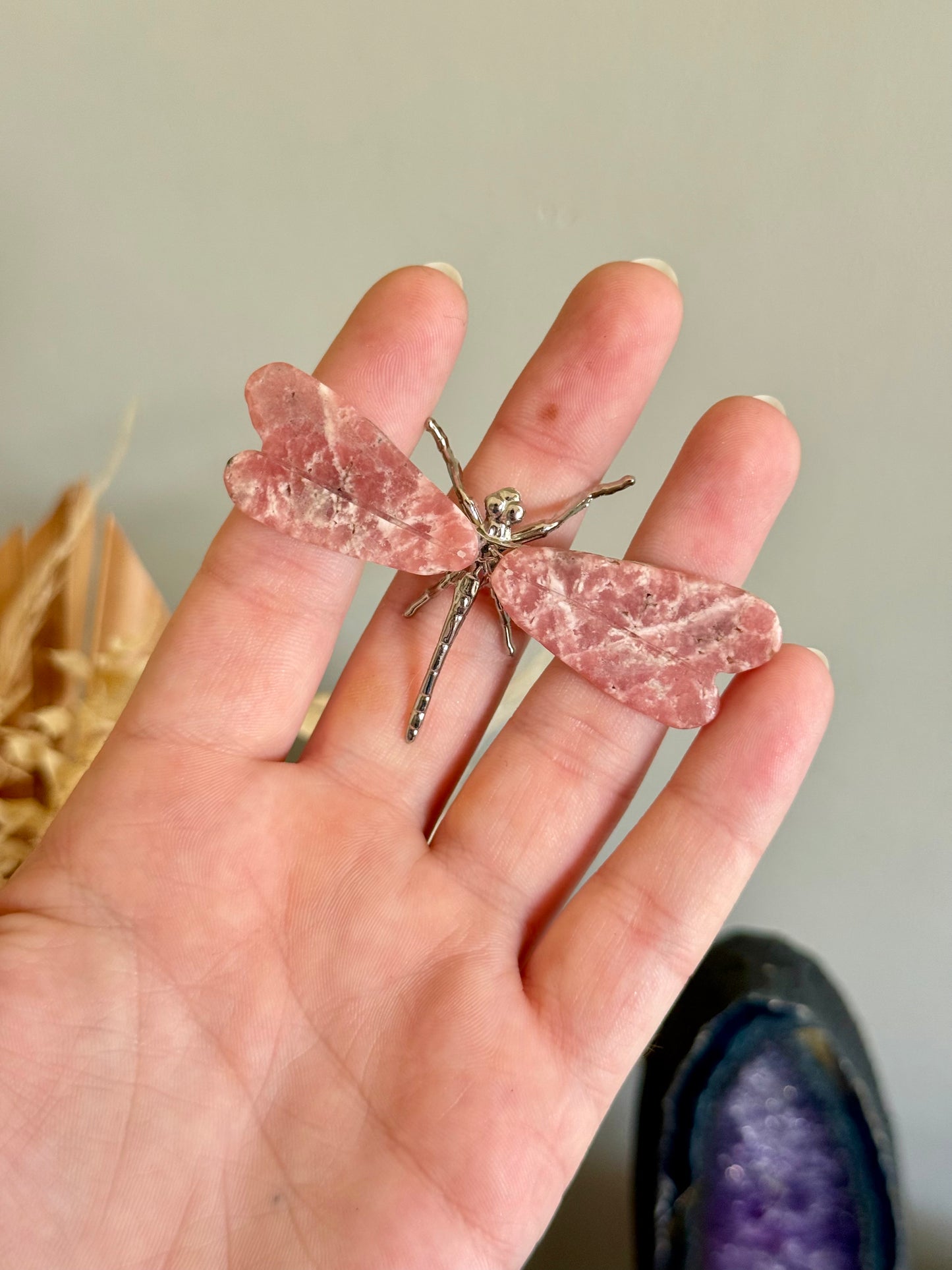Rhodochrosite Dragonfly