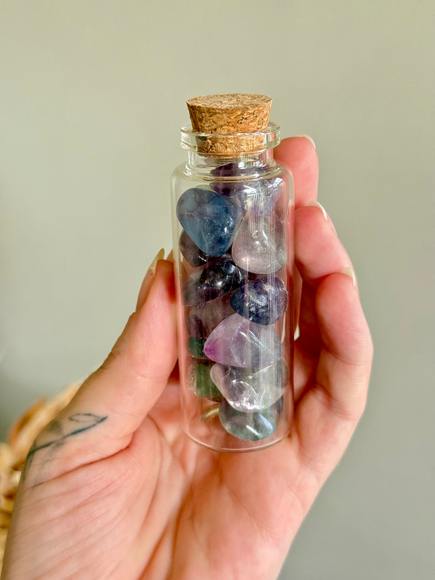 Rainbow Fluorite Pebble Jar