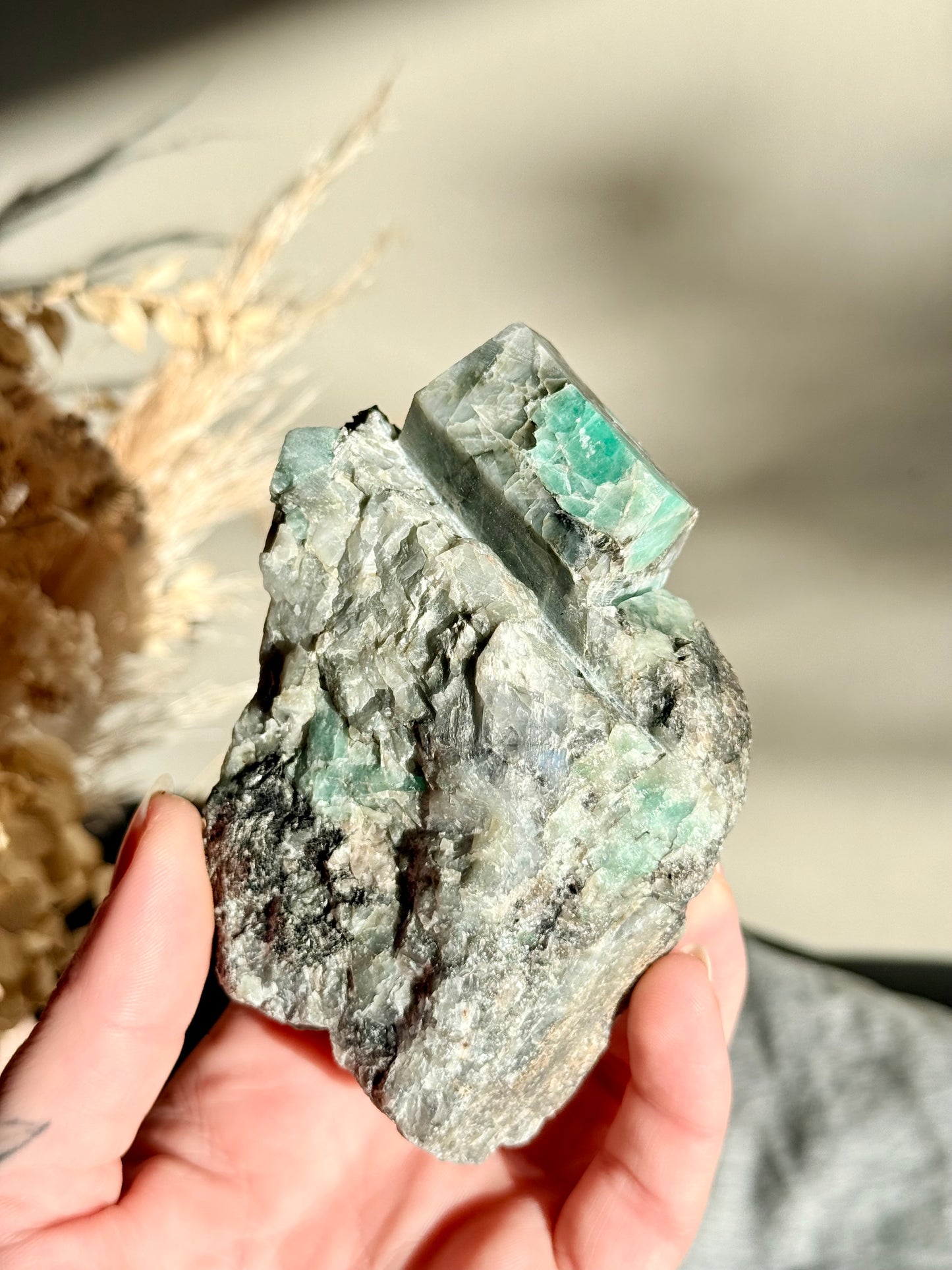 Raw Emerald in Matrix