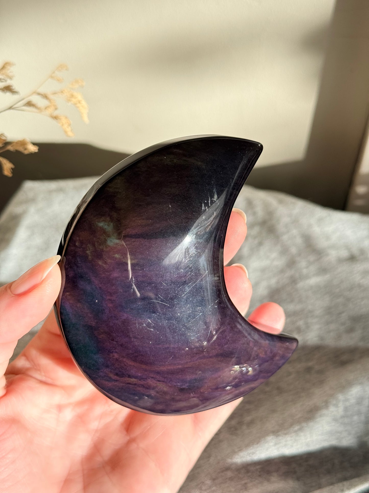 Velvet Rainbow Obsidian Moon