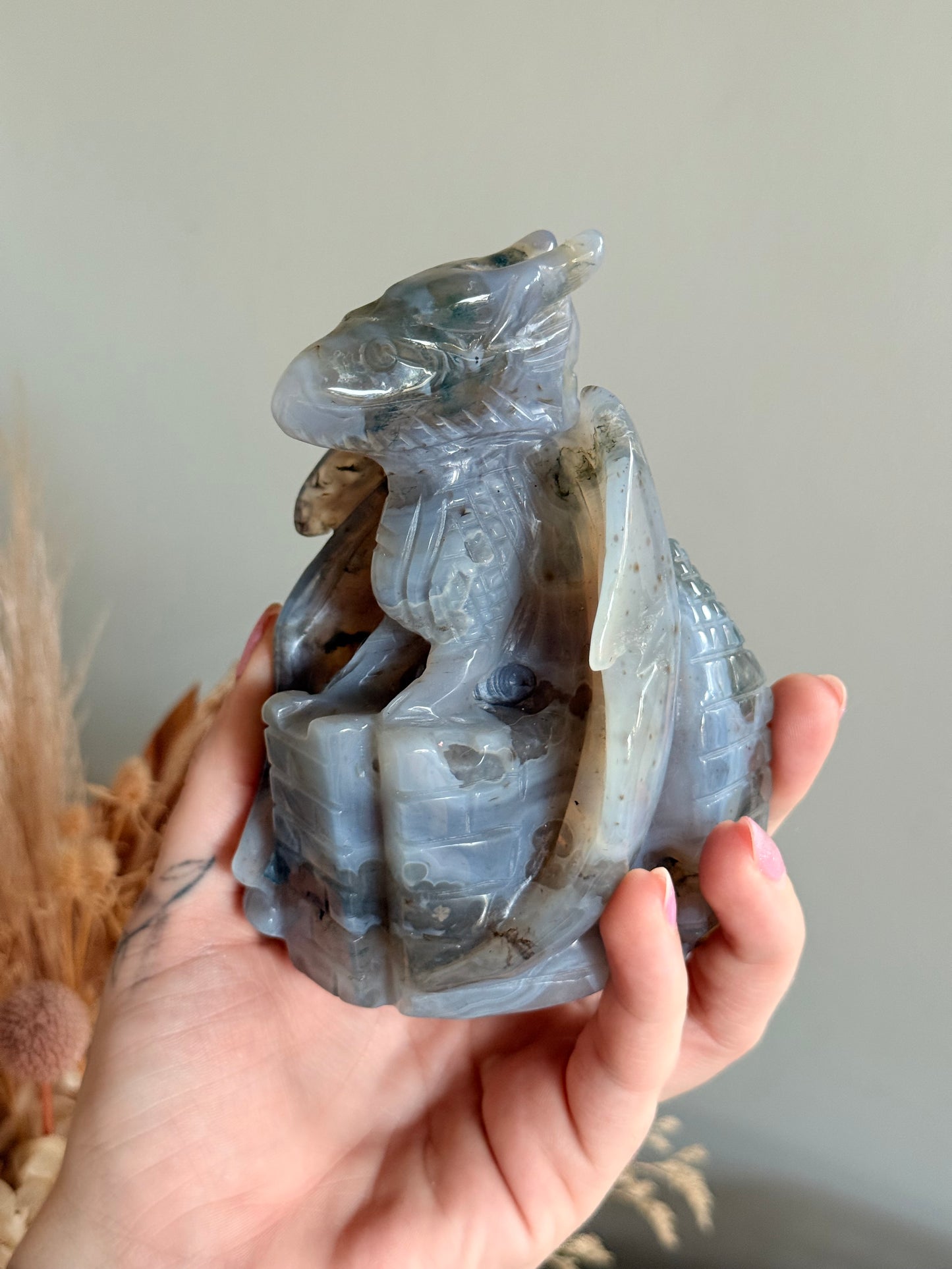Moss Agate Dragon