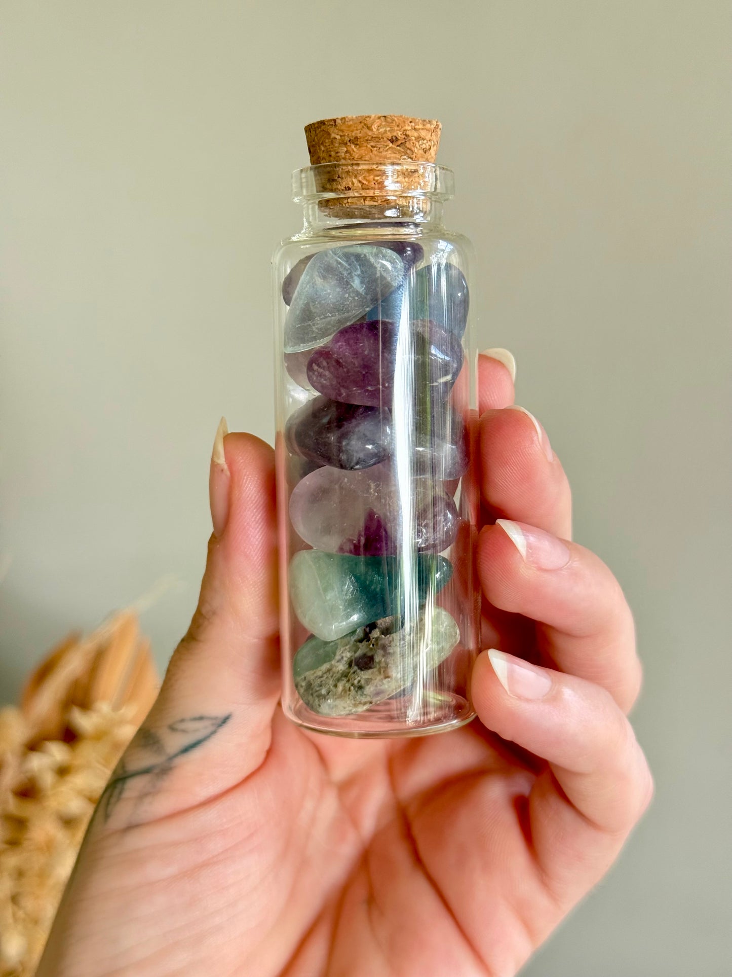 Rainbow Fluorite Pebble Jar