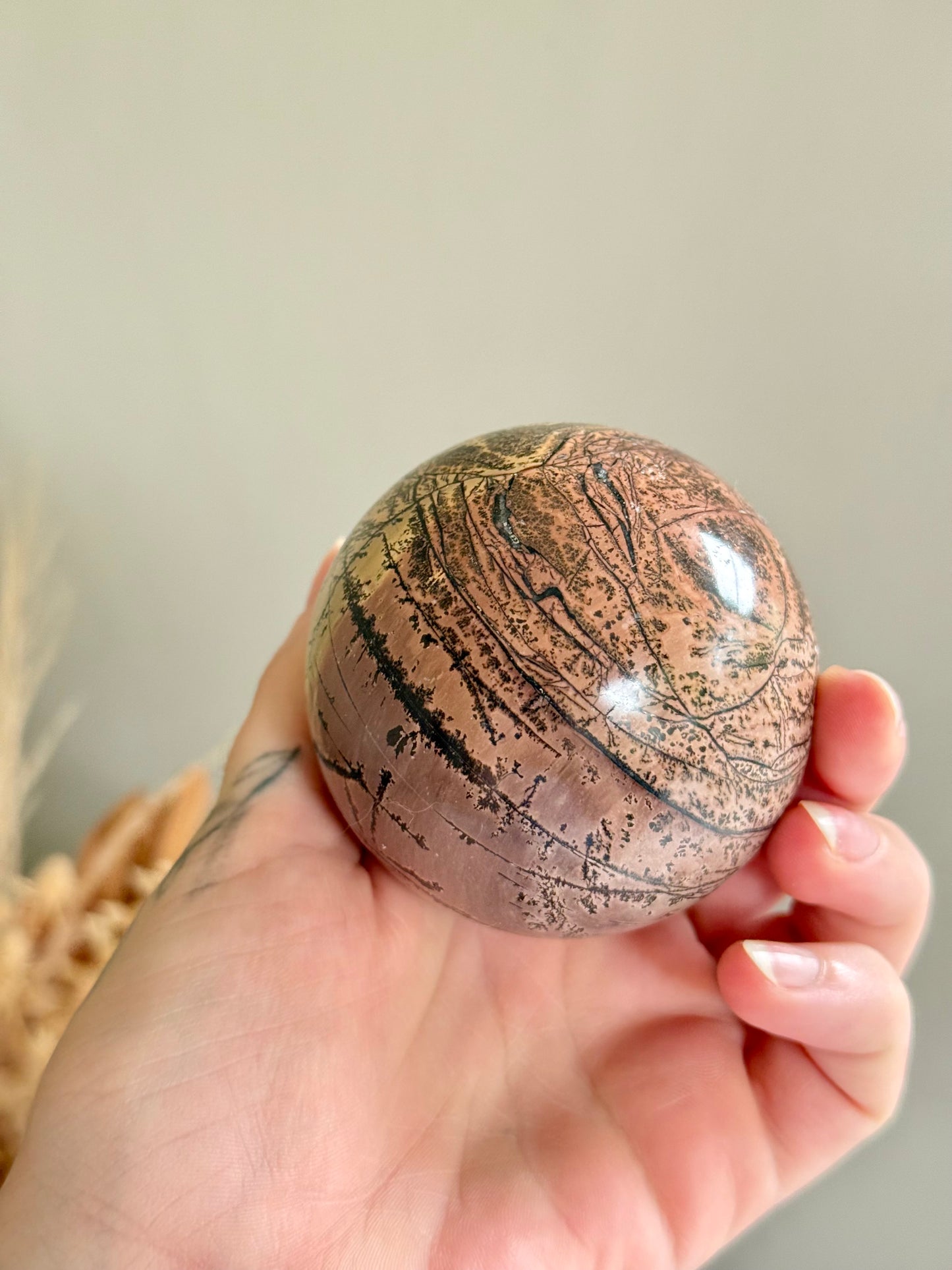 Sunset Picture Jasper Sphere