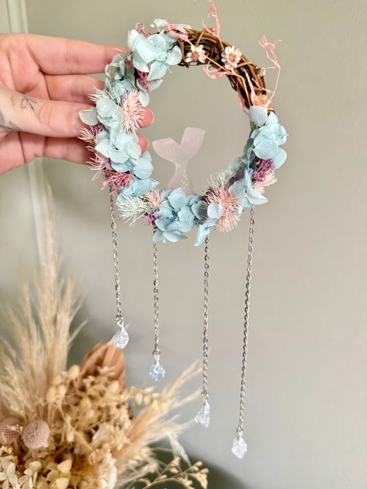 10cm Rose Quartz Mermaid Tail Wreath