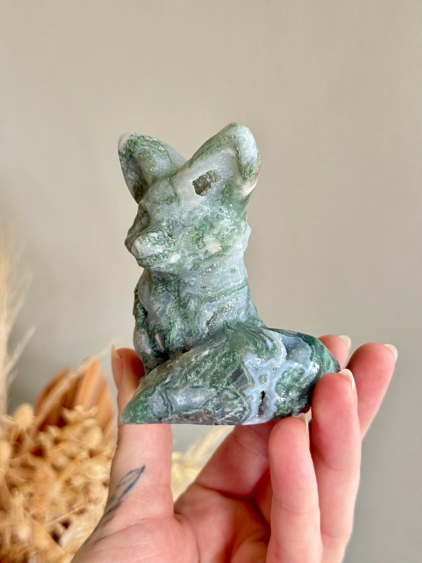 Moss Agate Fox