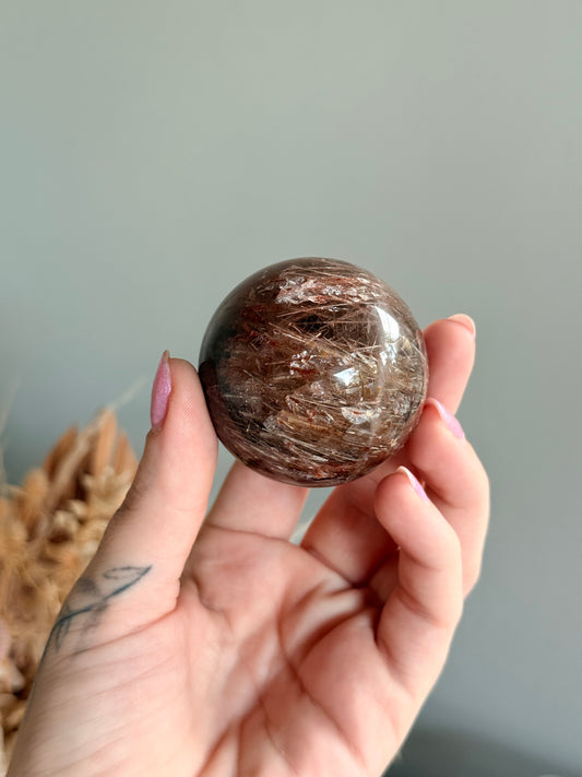 Rutilated Quartz Sphere
