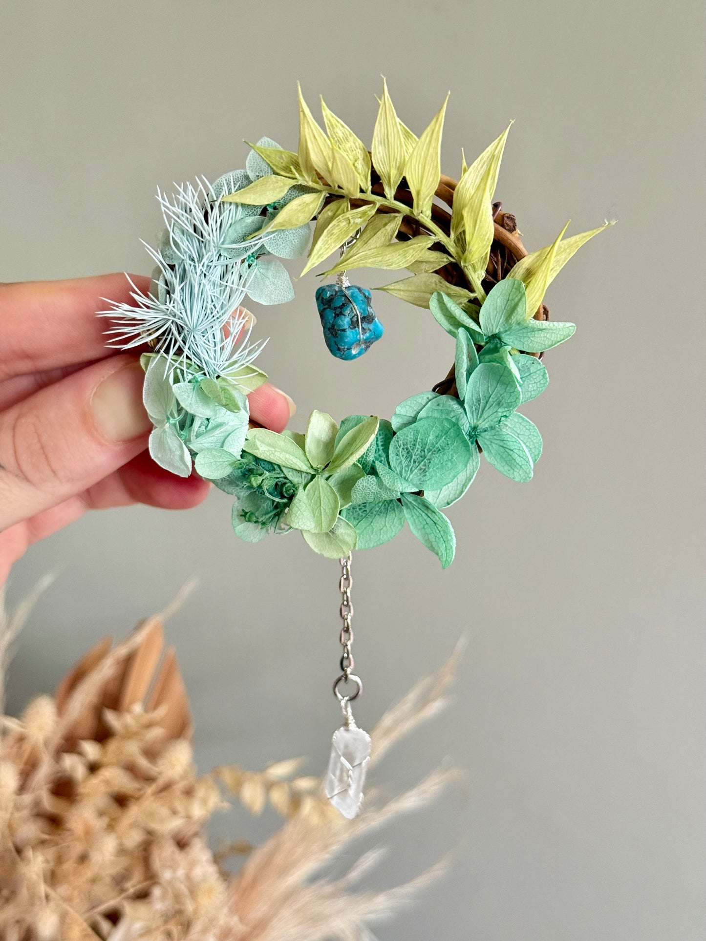 6cm Turquoise Wreath