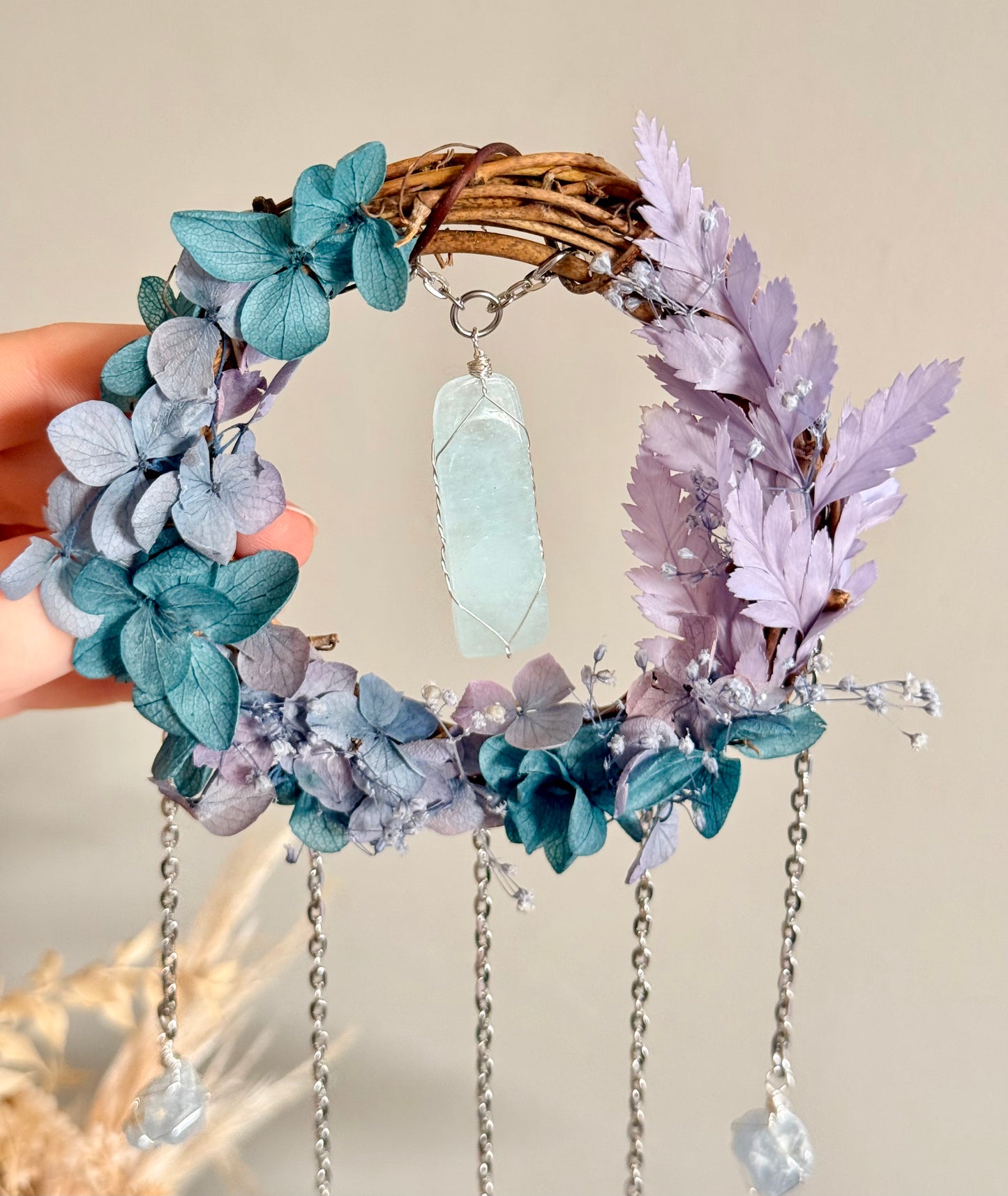 10cm Aquamarine Wreath