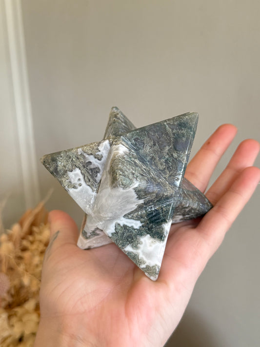 Moss Agate Merkabah
