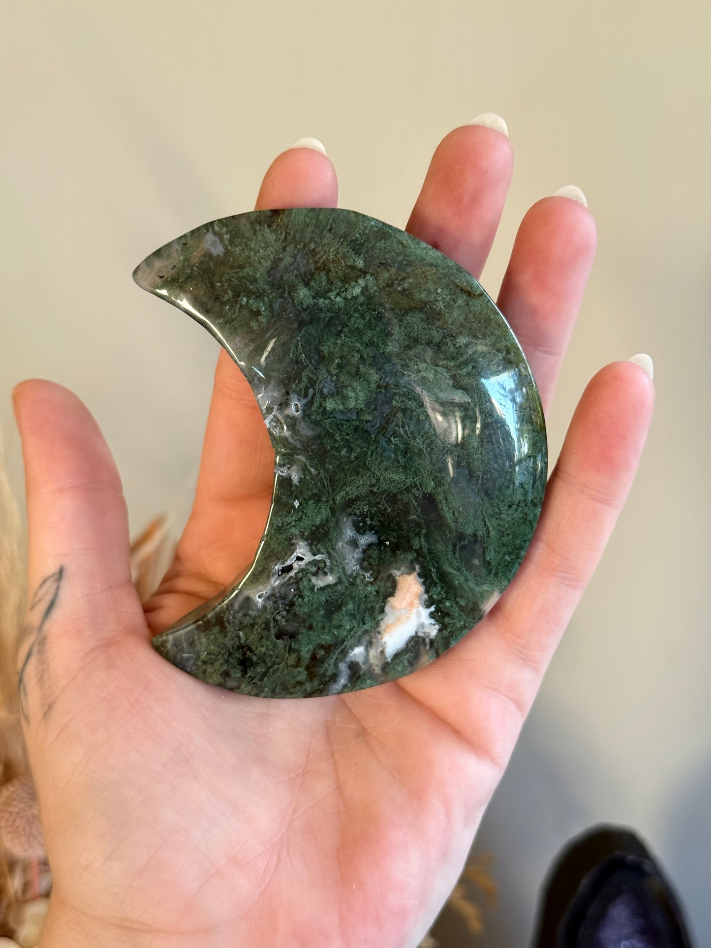 Moss Agate Moon