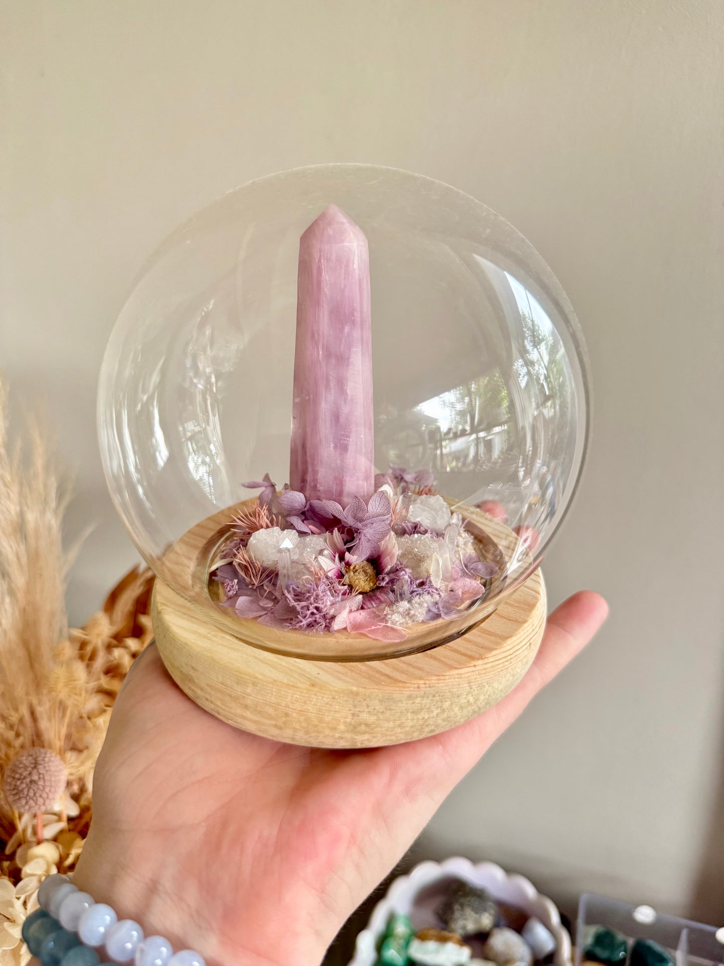 Kunzite Fairy Light Dome