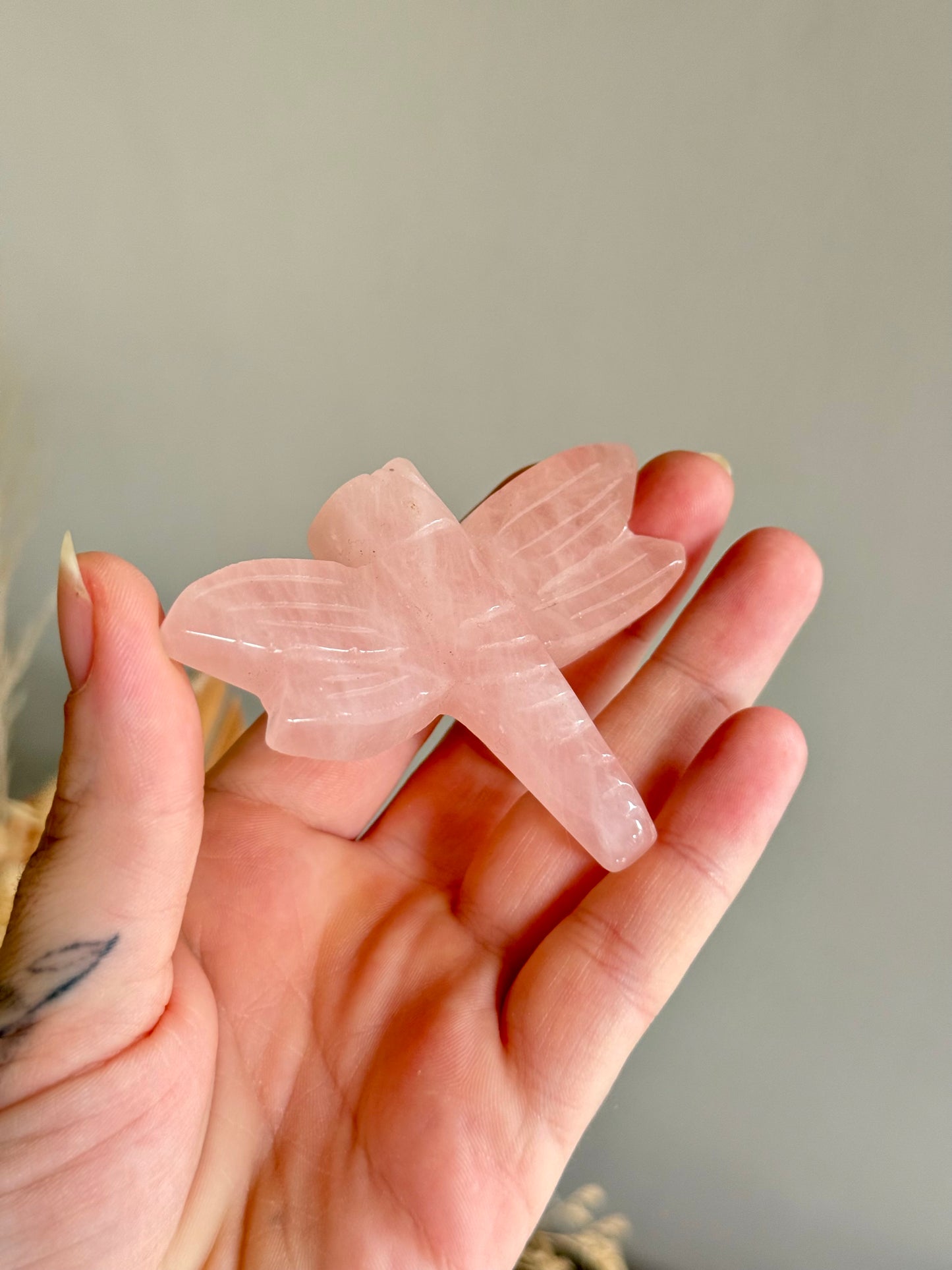 Rose Quartz Dragonfly