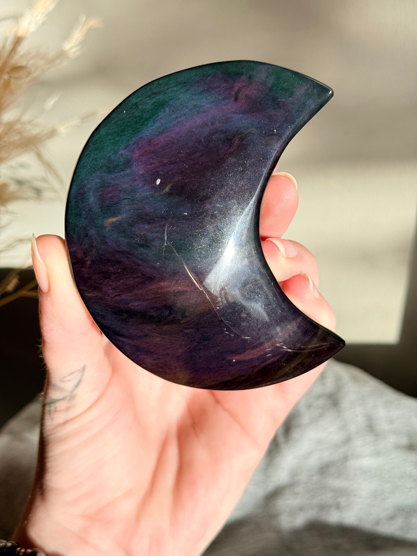 Velvet Rainbow Obsidian Moon