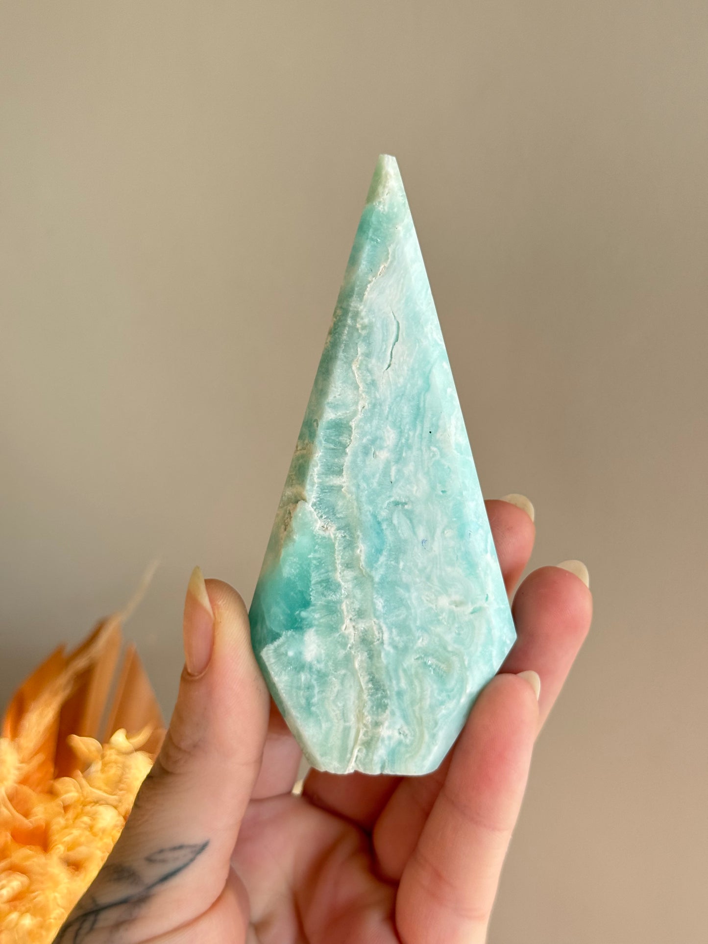 Blue Aragonite Flame