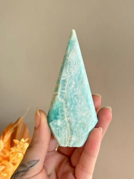 Blue Aragonite Flame