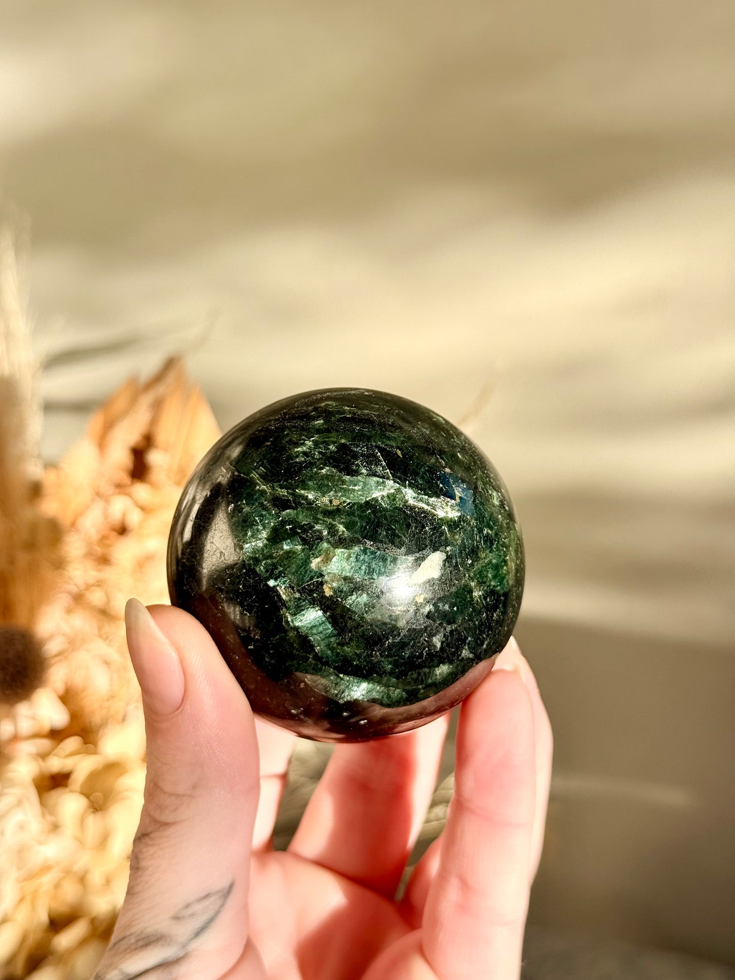 Green Tourmaline Sphere