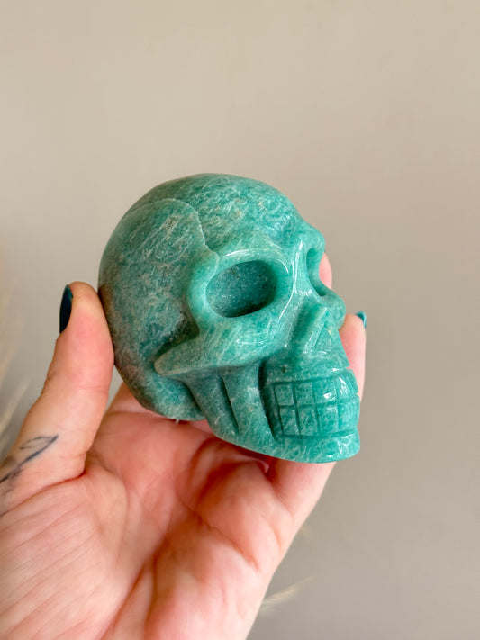 Amazonite Skull