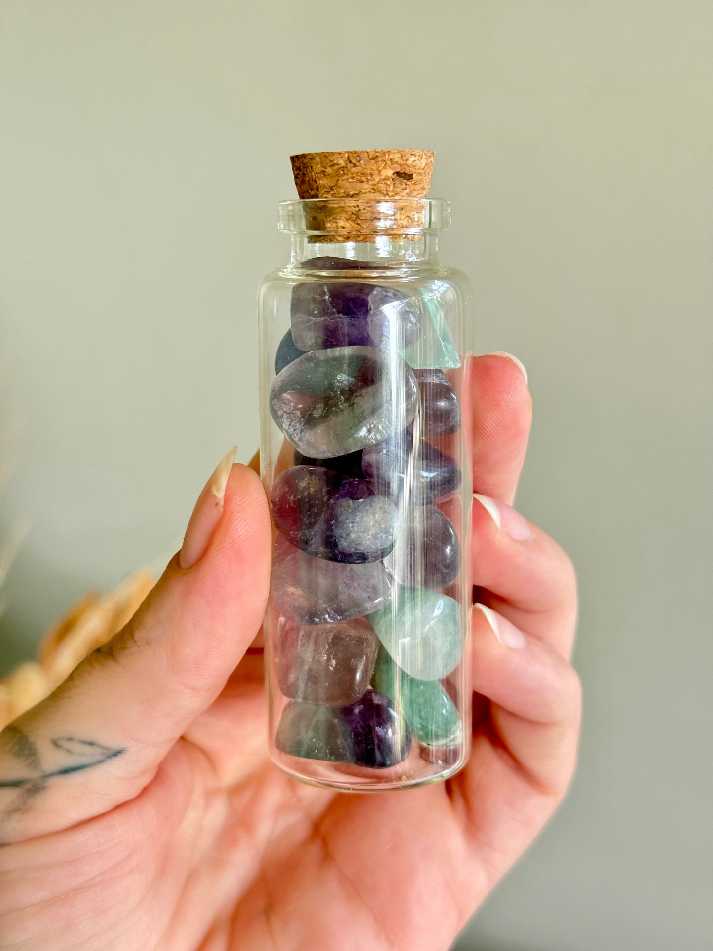 Rainbow Fluorite Pebble Jar