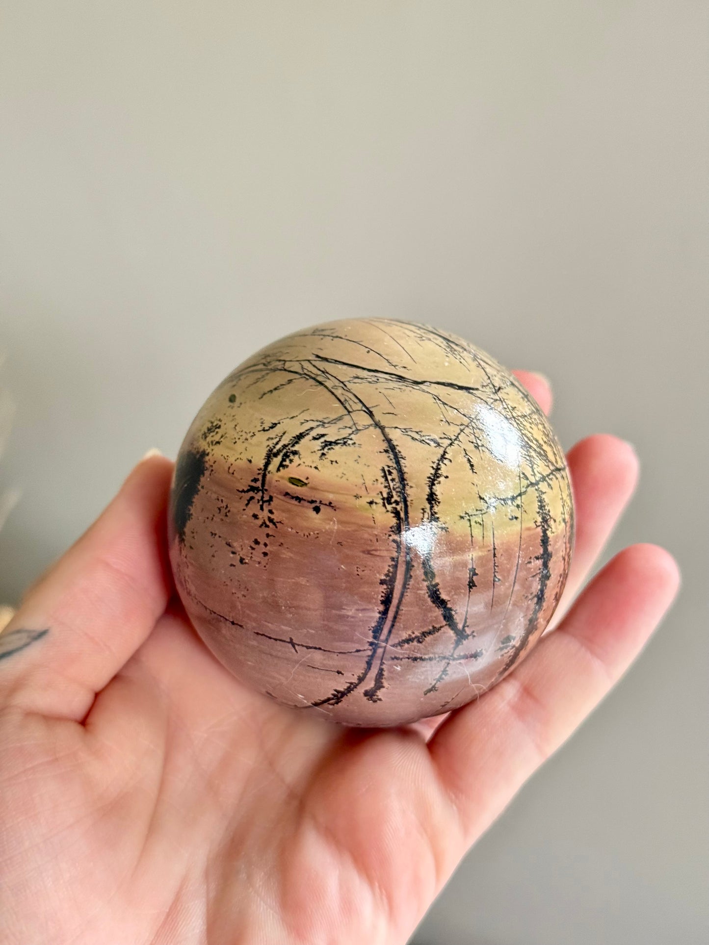 Sunset Picture Jasper Sphere