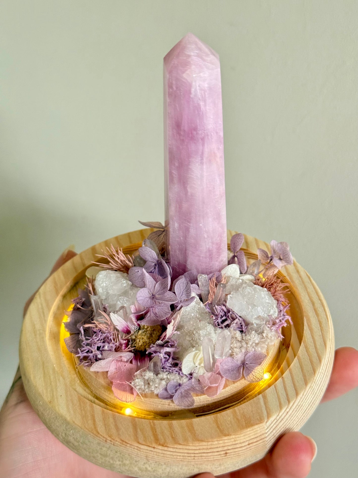 Kunzite Fairy Light Dome