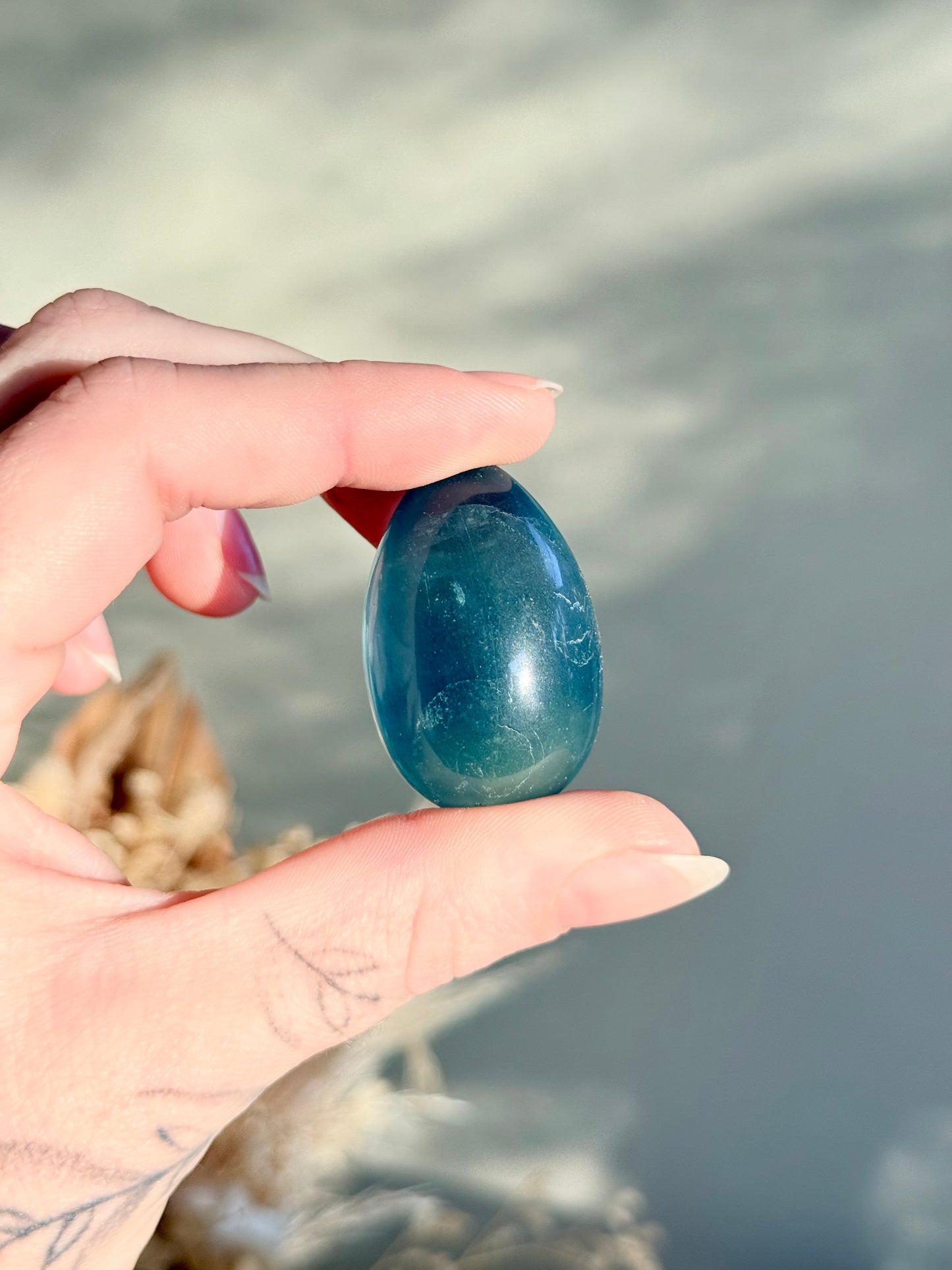 Blue Fluorite Egg