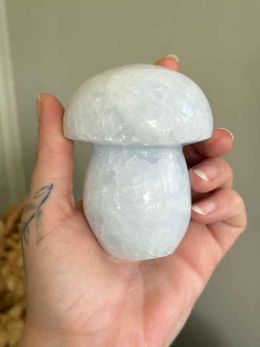 Blue Calcite Mushroom
