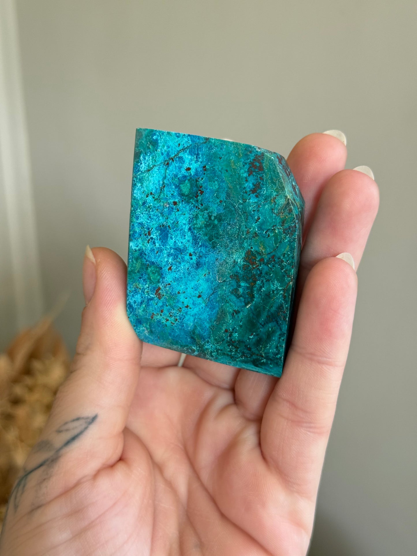 Chrysocolla with Dioptase Freeform
