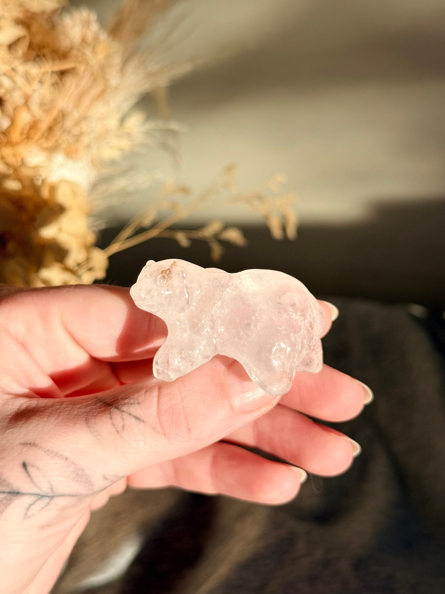 Clear Quartz Bear