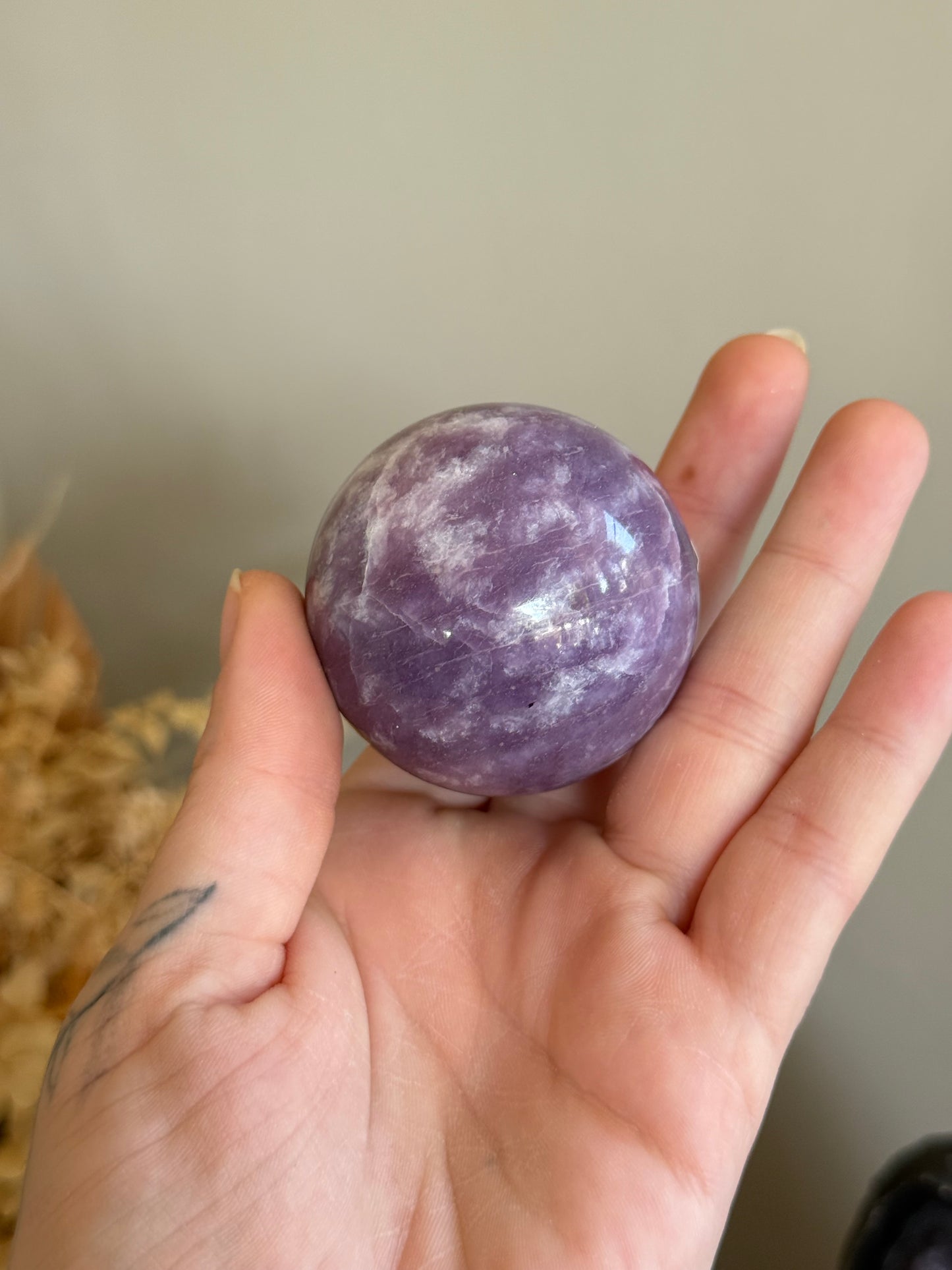 Lepidolite Sphere