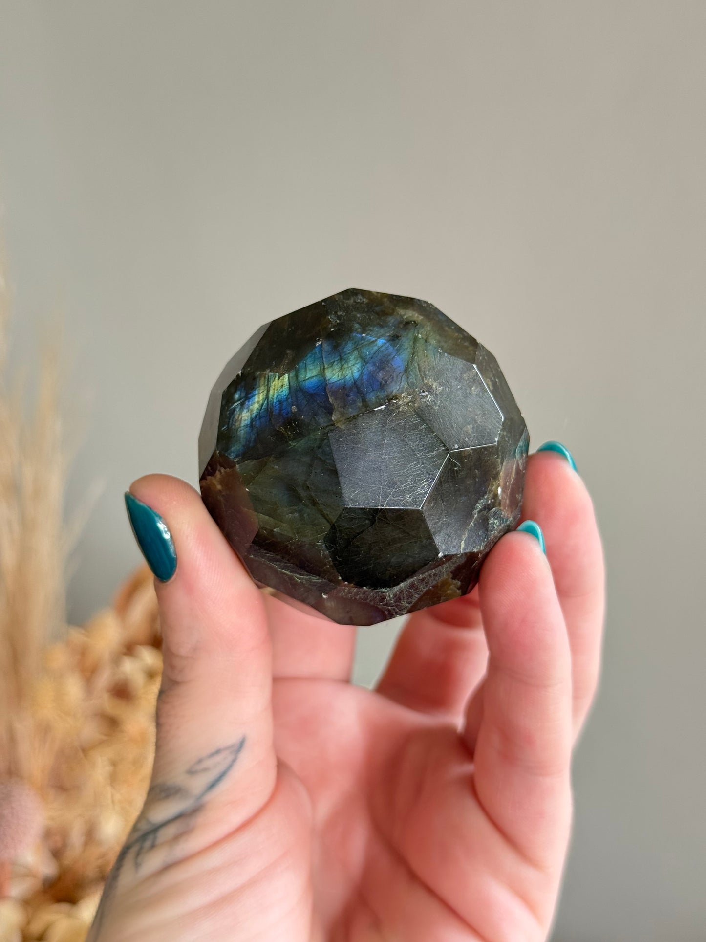 Labradorite Faceted Sphere