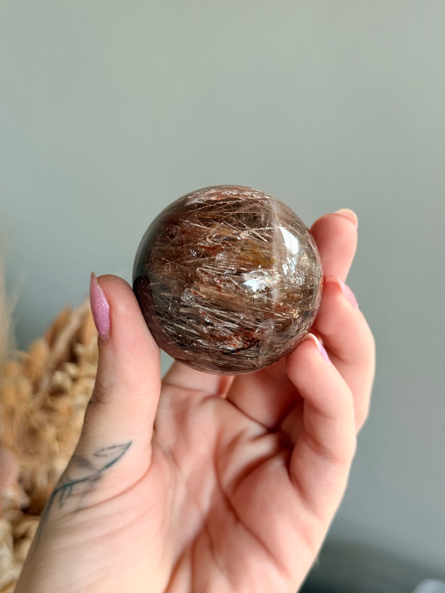 Rutilated Quartz Sphere