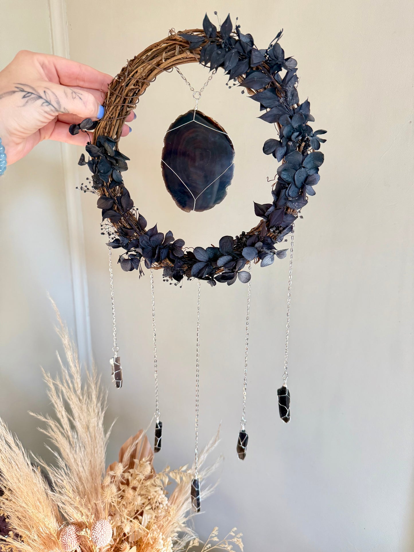 20cm Agate Slice Wreath
